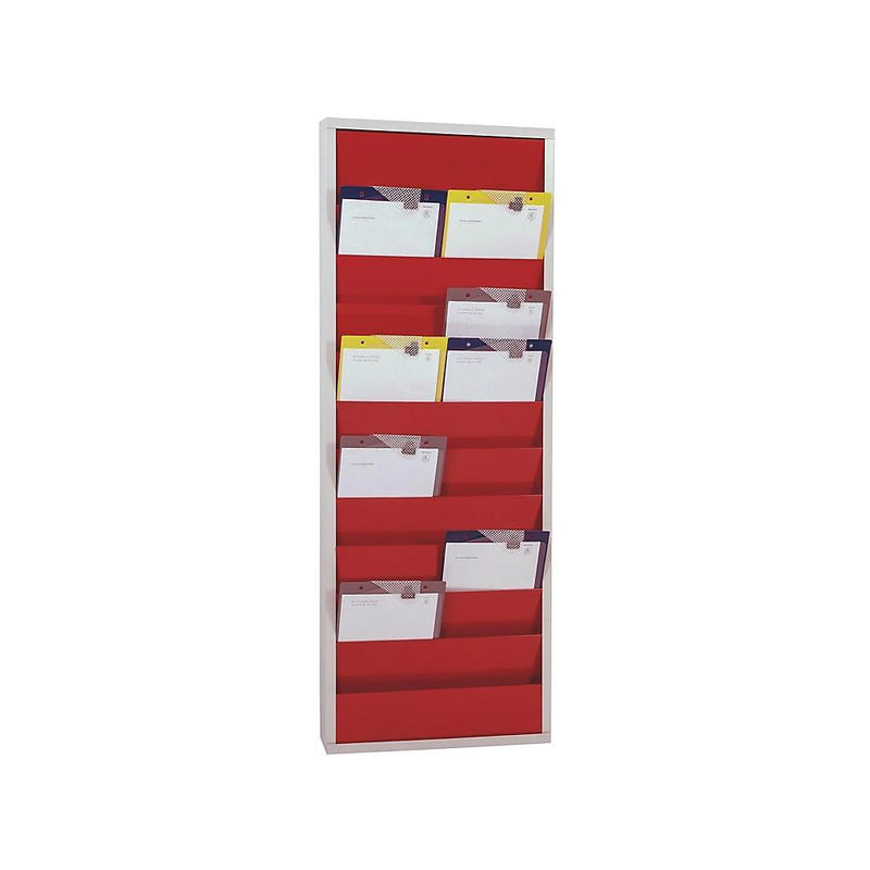 Eichner Metall-Plantafel für den professionellen Werkstattbereich, zweireihig, Rot, Höhe: 55,4 cm - Bild 2