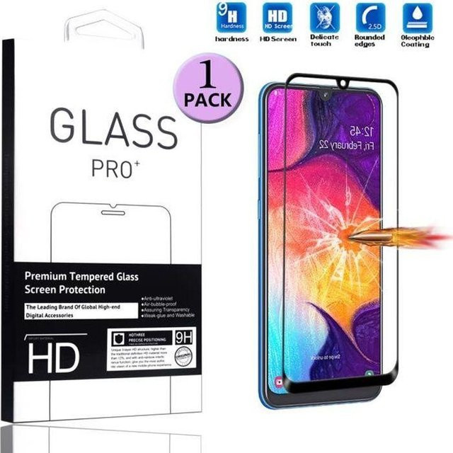 Samsung Galaxy A50 Schutzfolie aus gehärtetem Glas, transparente vollständige Abdeckung, stoßfest - Bild 1