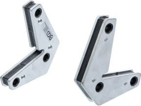BGS Kraft-Magnethalter-Satz L-Form, 2-teilig, silber - Bild 1