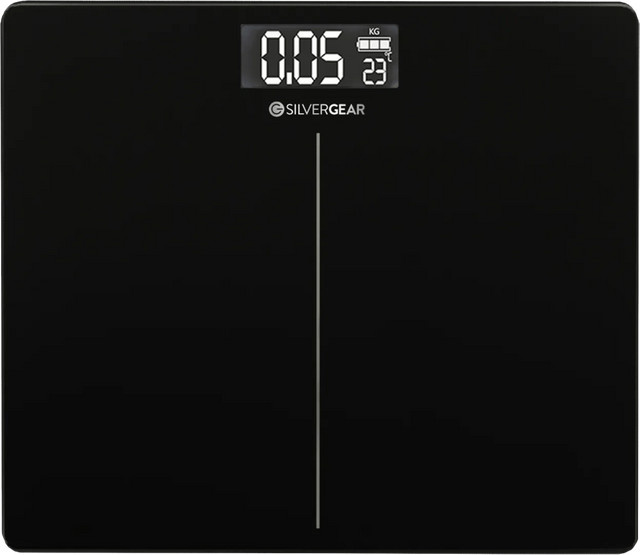Silvergear Waage mit LCD-Backlight-Display in Schwarz aus Glas - Bild 1