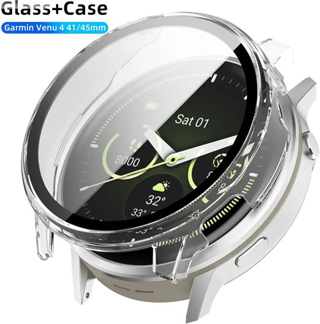 Garmin Uhrenzubehör, Hülle und gehärtetes Glas für Venu 4, Schwarz - Bild 1