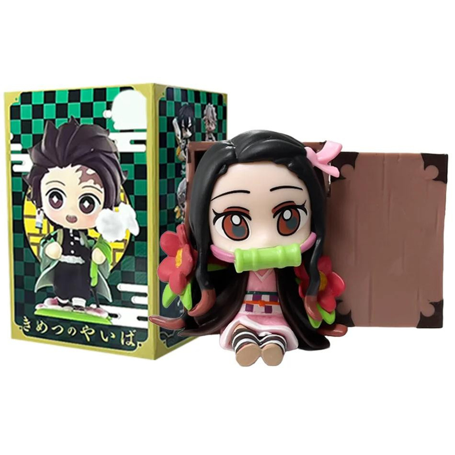 Yiran toy 1 Kimetsu no Yaiba Tanjiro Kamado Nezuko Anime Figur Blind Box - Bild 2