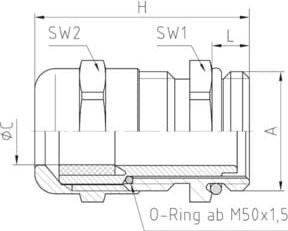 Jacob Kabelverschraubung PERFECT M25x1,5 aus Edelstahl in Silber - Bild 1