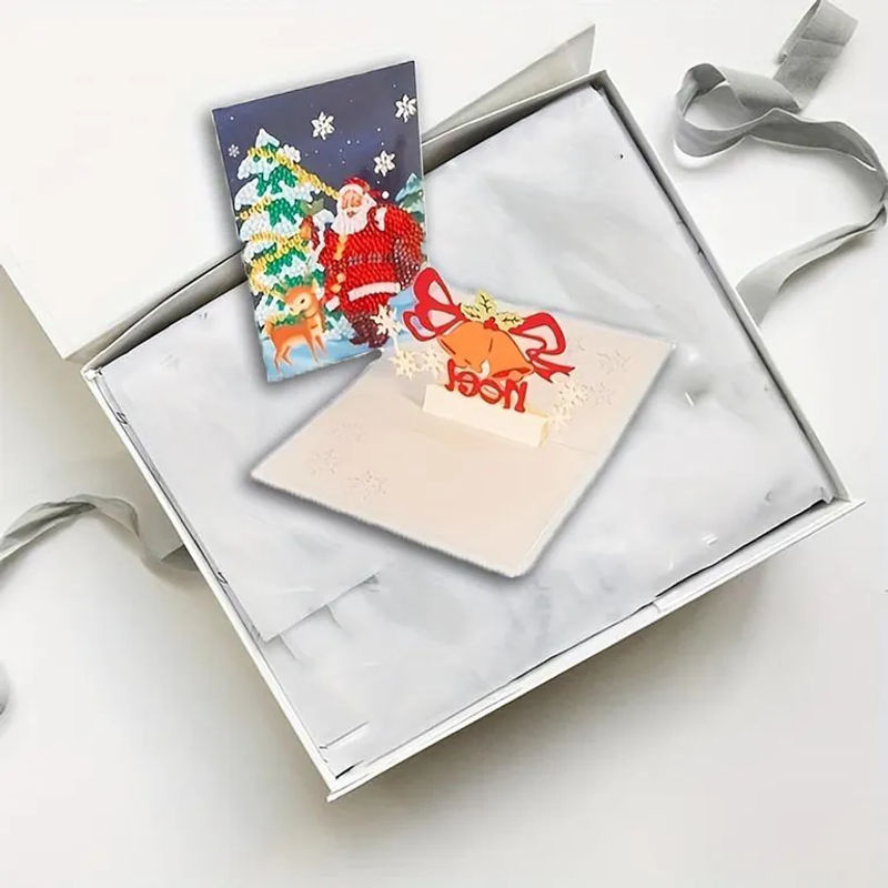 SZ-Damai 3D Stereo Grußkarte zum Diamantmalen als DIY Weihnachtsgeschenk, mehrfarbig - Bild 2