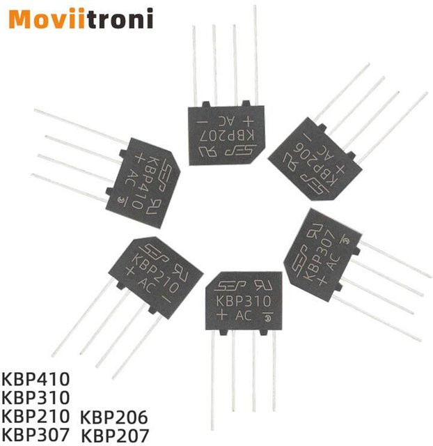 Leistungs-Brückengleichrichter Set KBP307 KBP210 KBP206 KBP207 KBP310 KBP410 in Schwarz - Bild 1