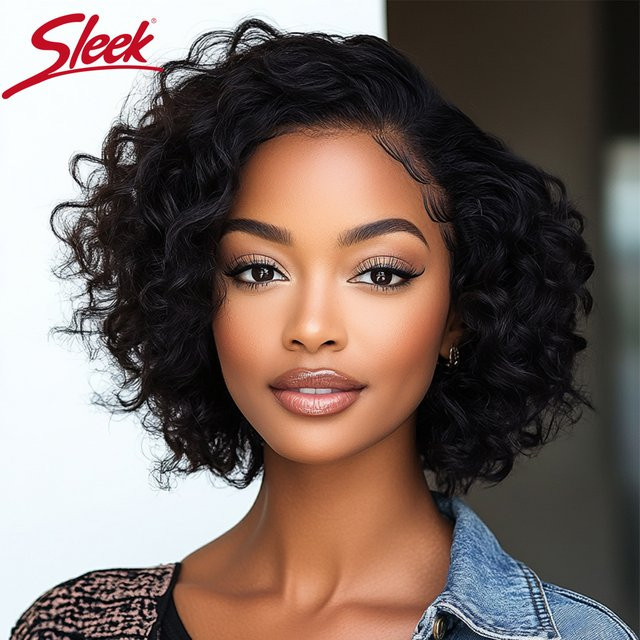 Echthaarperücke Körperwellen Pixie-Schnitt mit Babyhaar, Damen, Sleek - Bild 1