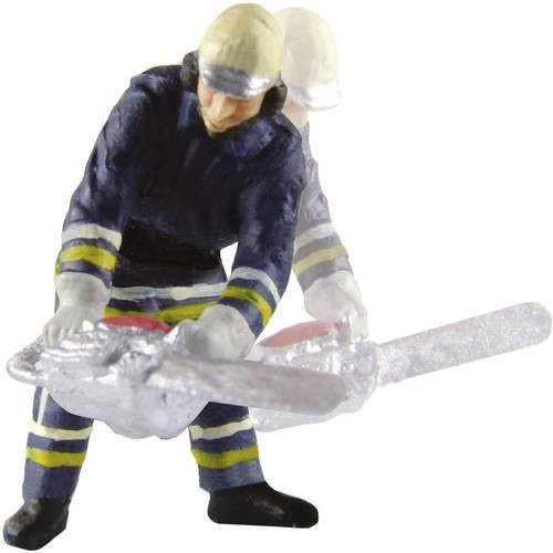 Viessmann H0 Feuerwehrmann mit Kettensäge bemalt stehend - Bild 1