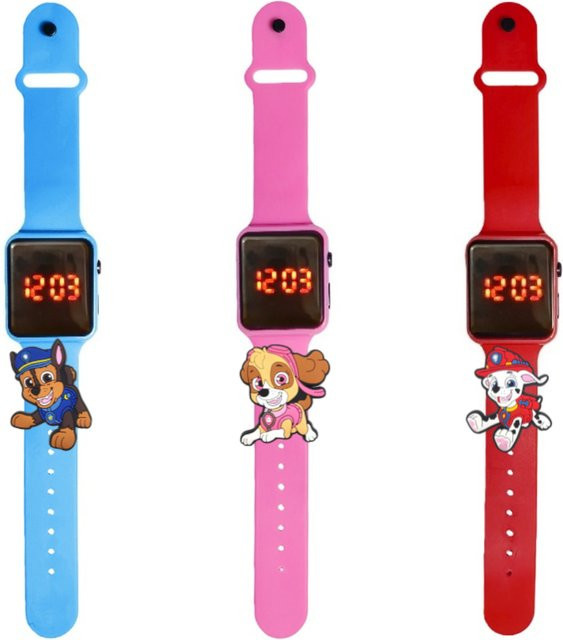 Paw Patrol Digitaluhr, Kunststoff, Schwarz, Kinder - Bild 1