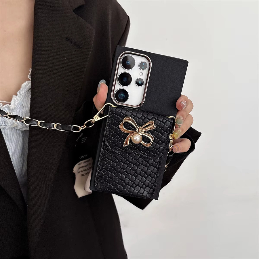 Crossbody Kartenhalter Brieftasche und Handyhülle für Samsung Galaxy S26 S25 S24 Ultra S23 S22 S21 Plus A56 A36 A06 A55 A35 A25 A15 A05S A05 in Braun - Bild 5