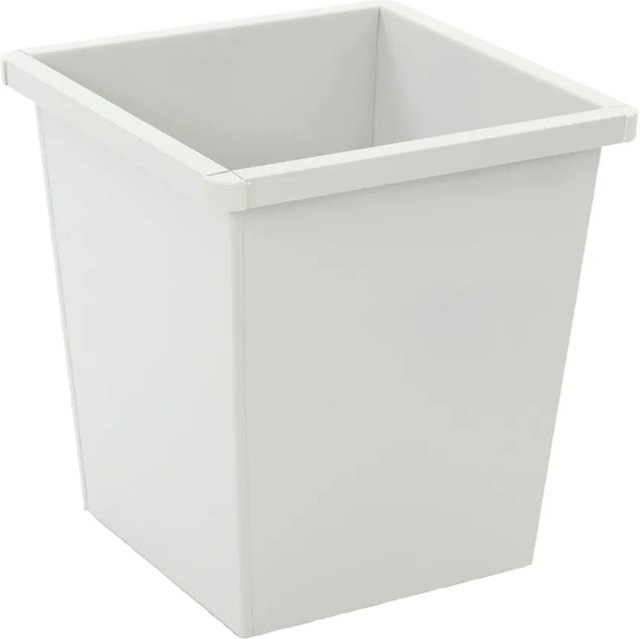 PROREGAL Viereckiger Papierkorb aus Metall mit Stoßecken aus Kunststoff, Grau, H x B x T: 36,1 x 34,2 x 34,3 cm, 27 Liter - Bild 1