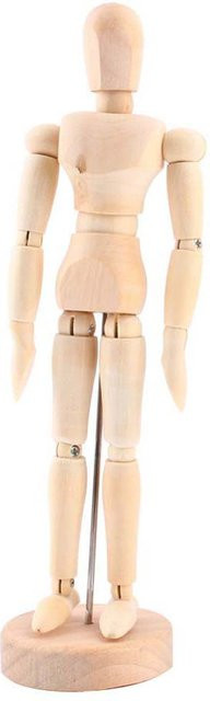 Siyuanprotr Bewegliche Holzfigur als Deko-Ornament und Künstlermodell in Braun und Beige, Höhe: 20 cm - Bild 1