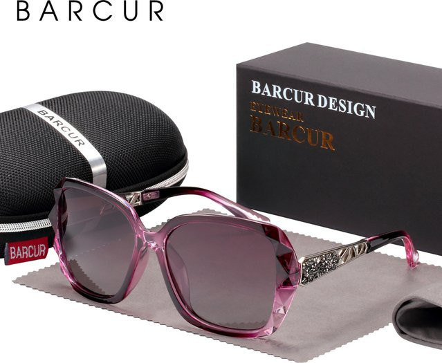 BARCUR Sonnenbrille Schmetterlingsrahmen, Vollrand, Kunststoff, Damen, polarisiert - Bild 1