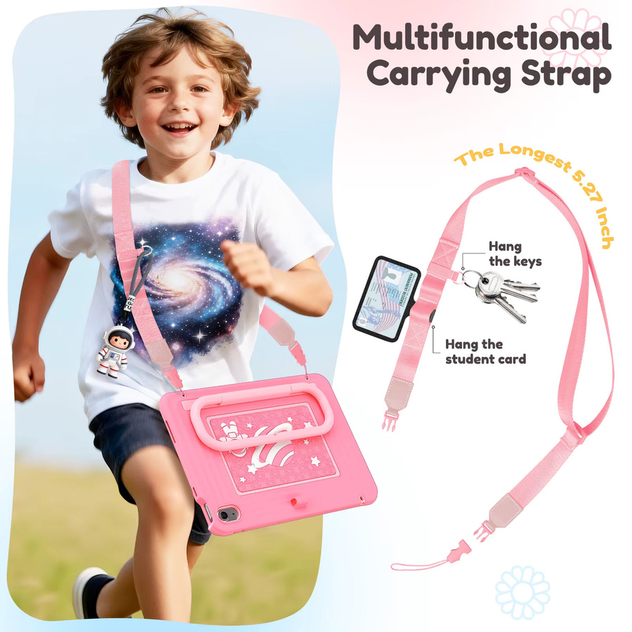 Schutzhülle mit Griff und Schultergurt für Apple iPad Air, Pro und Mini in Purple und Pink - Bild 2