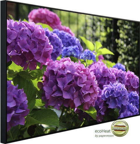 papermoon EcoHeat Infrarotheizung Hydrangea Macrophylla in Bunt mit Matt-Effekt, App-Steuerung und Überhitzungsschutz - Bild 1