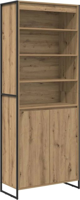 Set aus 2 vidaXL hohen Schränken in Eiche, braun, B/T/H: 79 x 36 x 200 cm - Bild 1