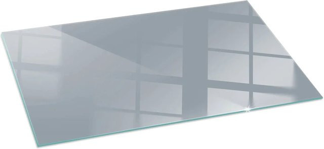 Tulup Glasplatte für Kaminöfen als Funkenschutzplatte, Grau, B: 140 cm, T: 70 cm - Bild 1