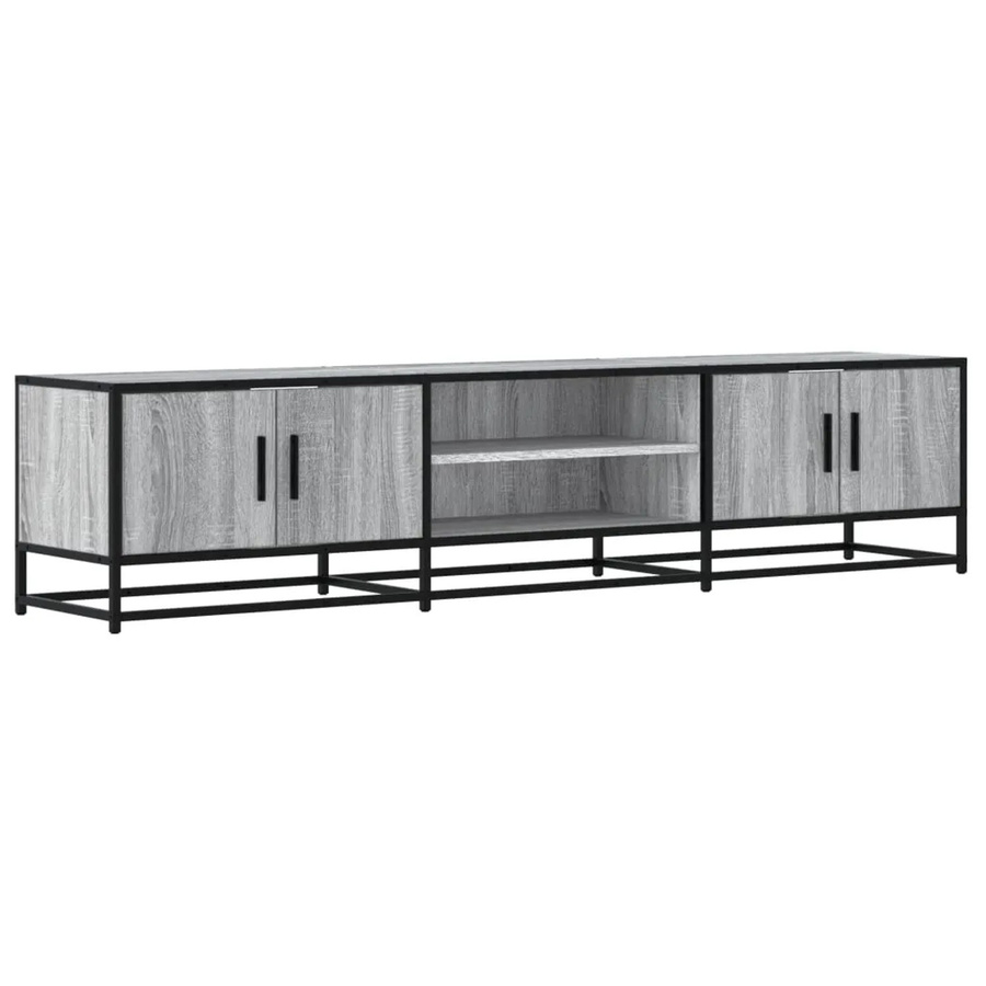 vidaXL TV-Schrank Grau Sonoma aus Holzwerkstoff und Metall mit industrieller Note, B/T/H: 180 x 35 x 41 cm - Bild 2
