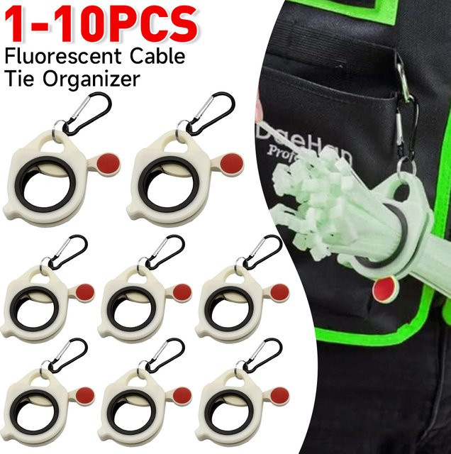 ANENG Kabelbinder Organizer Set in Weiß, 10 Stück zur praktischen Aufbewahrung und Ordnung von Kabelbindern - Bild 1