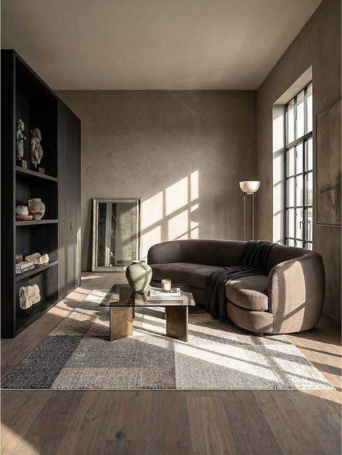 Kadima Design Niederflor-Läufer Kurzflor Grau B/T: 80 x 140 cm - Bild 1