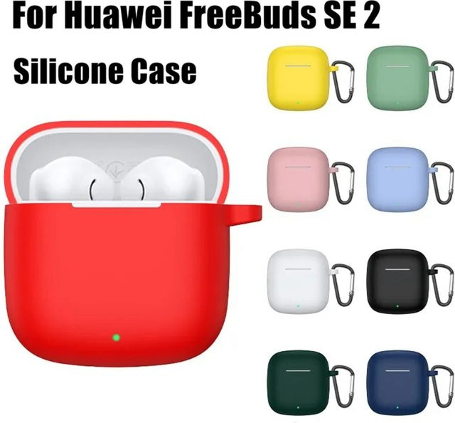Silikon-Ohrhörer-Schutzhülle für Huawei FreeBuds SE2, staubdicht und Anti-Drop, waschbar, in Pink oder Rot - Bild 1