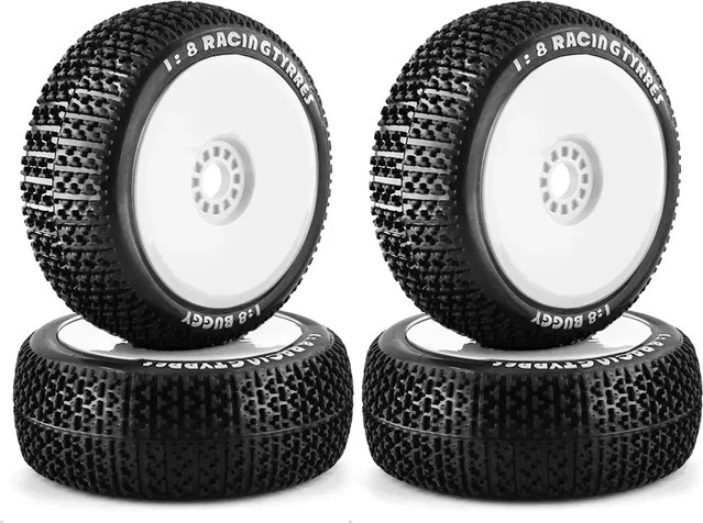 TIMEA Offroad-Buggy-Reifen, 4-teiliges Set, 1:8, 116mm, mit 17mm Sechskantnaben - Bild 1