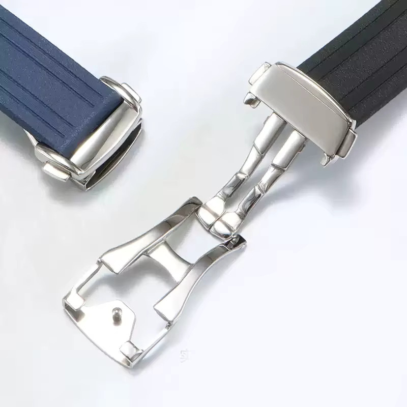 Omega Uhrenarmband Kautschuk, 20 mm, Faltschließe, gebogenes Ende - Bild 2