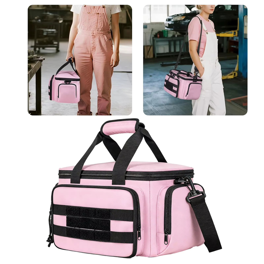 Wasserdichte Werkzeugtasche in Pink mit großem Fassungsvermögen und verdicktem Boden, 14 Zoll - Bild 1