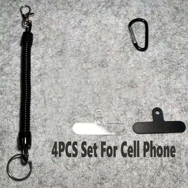 Anti-Diebstahl Telefon Tether Lanyard mit Karabiner in Schwarz für Outdoor-Aktivitäten wie Skifahren, Wandern und Radfahren - Bild 2