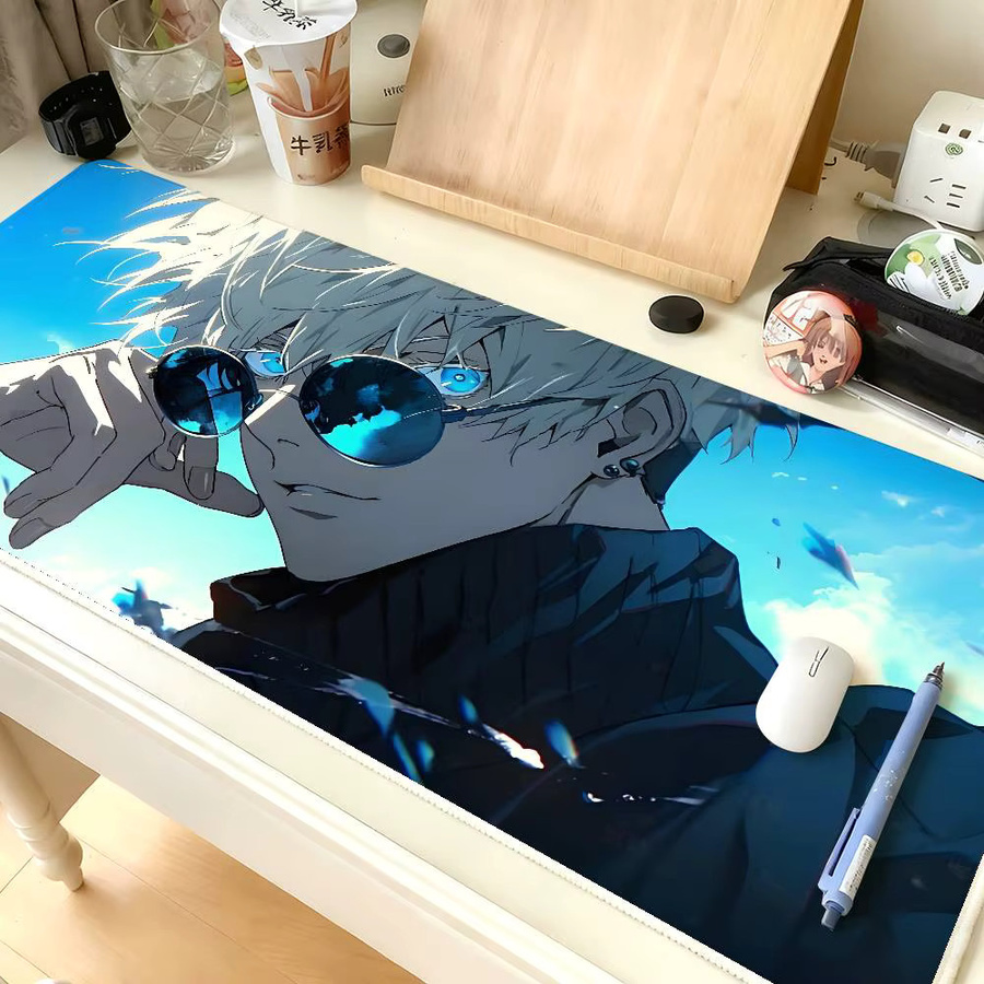 Gojo Satoru Anime Mauspad Multicolour Schreibtischunterlage für Laptop und Tastatur im Querformat - Bild 3