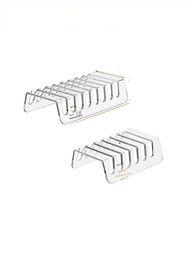 Multifunktionaler faltbarer Desktop-Organizer aus Kunststoff in Transparent für Mobiltelefone und Kleinteile - Bild 3