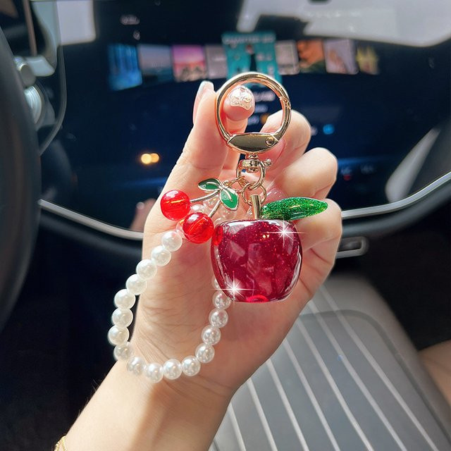 Yogodlns Anhänger, roter Kristall-Apfel, Unisex - Bild 1