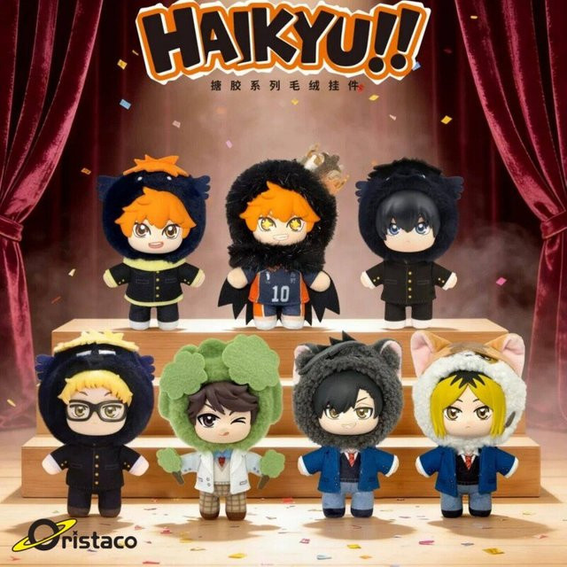 Oristaco Haikyuu Maskottchen, Vinyl-Plüsch-Anhänger, Blindbox, adults - Bild 1