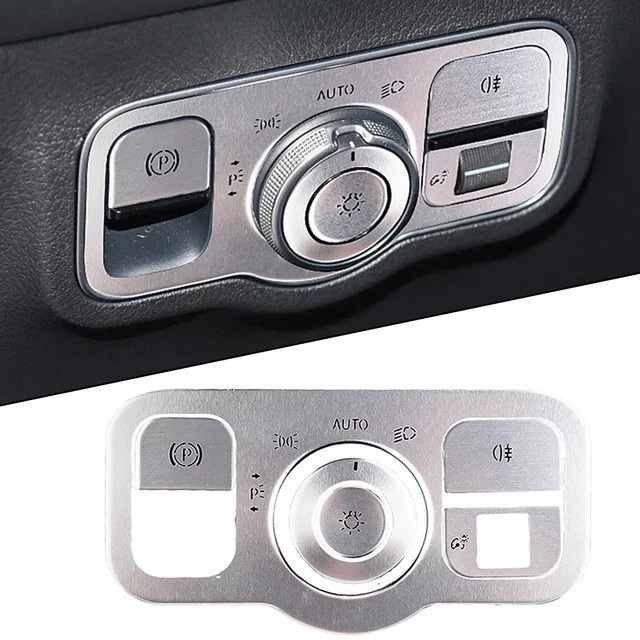 Scheinwerferschalter Abdeckung Trim in Silber für Mercedes Benz A B Klasse CLA GLA GLB W177 C118 H247 W247 X247 2020-2023 - Bild 1