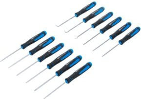 BGS Feinmechaniker-Schraubendreher und Haken-Satz 12-tlg. aus Edelstahl in Blau - Bild 1