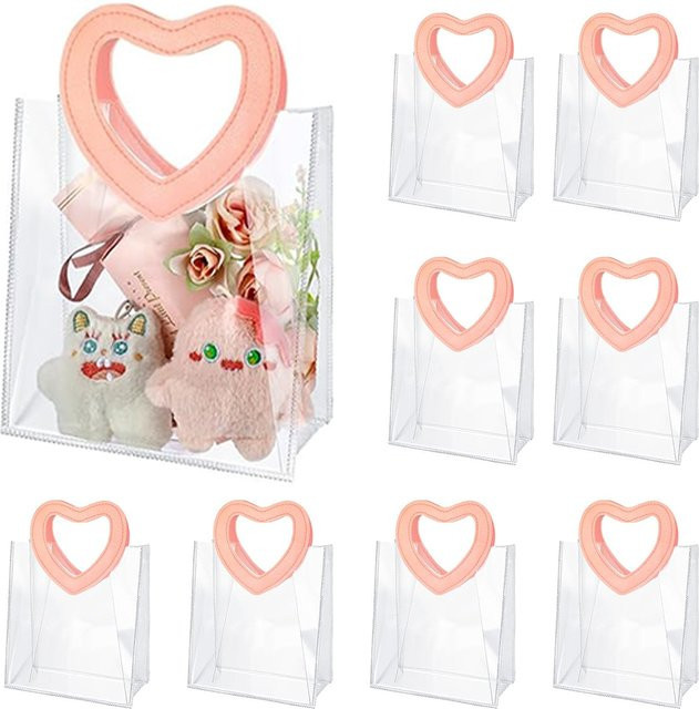 Herzförmige Geschenktüten als hochwertige Henkeltaschen für Partys, Hochzeiten, Valentinstag und Weihnachten - Bild 1