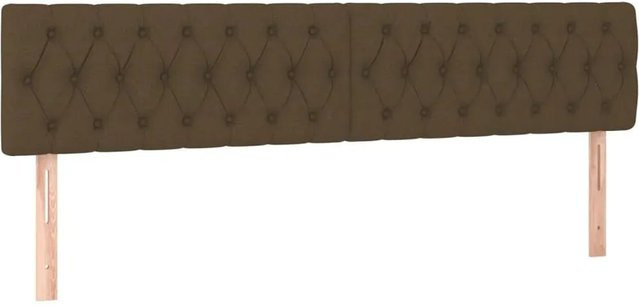 vidaXL LED Kopfteil in Dunkelbraun mit USB-Ladeanschluss und integrierter Beleuchtung, Breite: 180 cm, Tiefe: 7 cm, Höhe: 78-88 cm - Bild 1