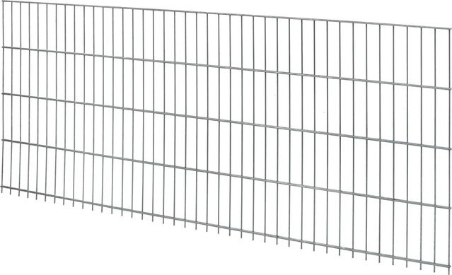 FLORAWORLD Doppelstabmattenzaun aus Metall in Silber, Höhe: 83 cm, Breite: 201 cm - Bild 1
