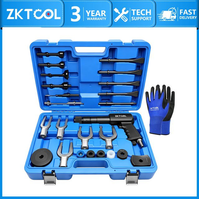 ZKTOOL 27-teiliges Drucklufthammer-Set mit 2500 BPM für Autowerkstätten und Metallarbeiten - Bild 1