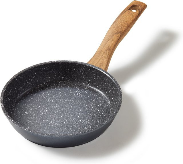 STONELINE Back to Nature Bratpfanne Grau, Durchmesser: 18 cm, antihaftbeschichtete Pfanne mit echten Steinpartikeln für alle Herdarten inklusive Induktion - Bild 1