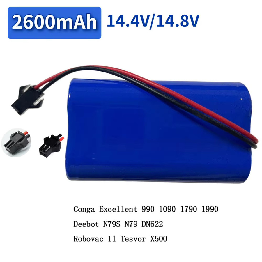 Lithium-Akku 2600 mAh für ILIFE A4 Conga Excellent 990 und Haier Xshuai HXS-C3 Roboterstaubsauger, 14,4 V / 14,8 V - Bild 4
