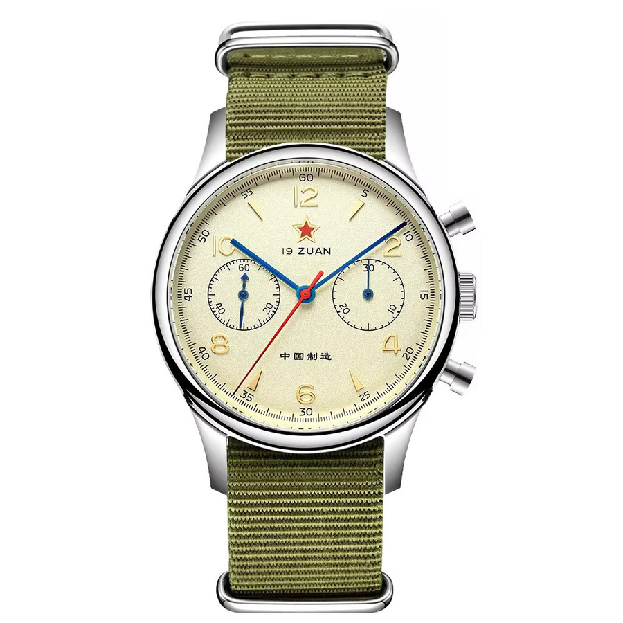 SEAKOSS Chronograph, Handaufzug, Edelstahl, Silber, Textil/NATO, Herren - Bild 7