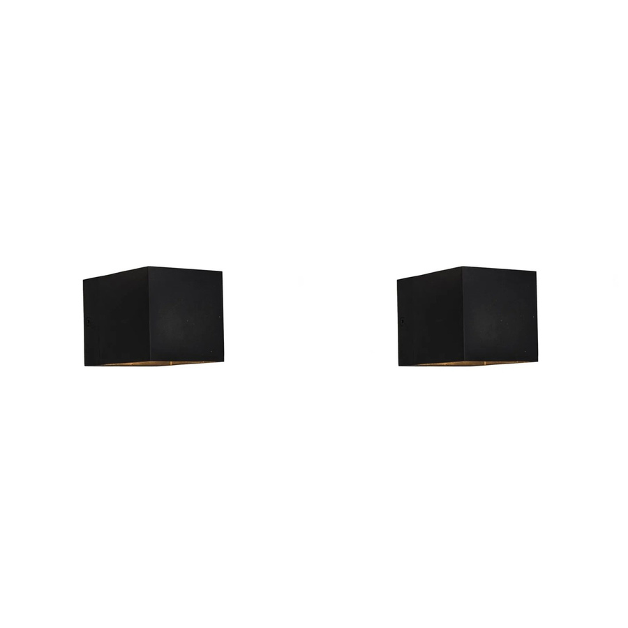 QAZQA Set mit 2 modernen Wandleuchten aus Aluminium in Schwarz, dimmbar, Up-Down Effekt, G9 Fassung - Bild 2