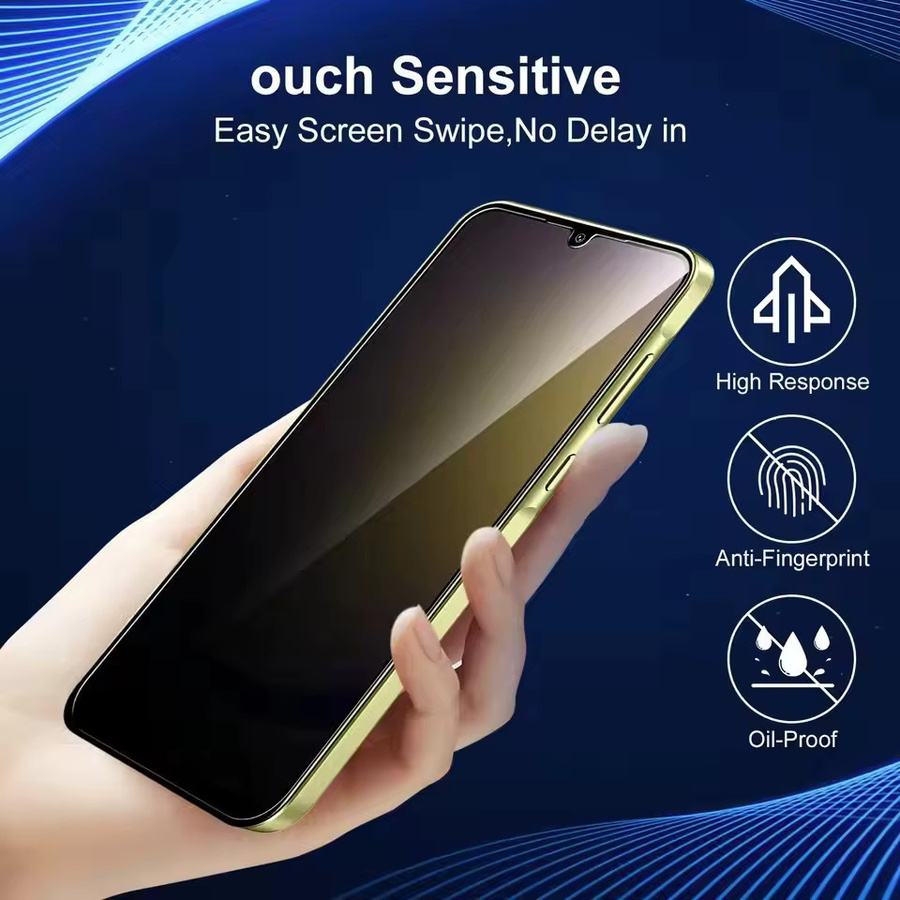 3er-Pack Privatsphäre Glas-Displayschutz für Samsung Galaxy F15 F55 F62 F12 Aquantum 4 5 Xcover 6 7 A12 Nacho, Transparent, NFC-kompatibel - Bild 3