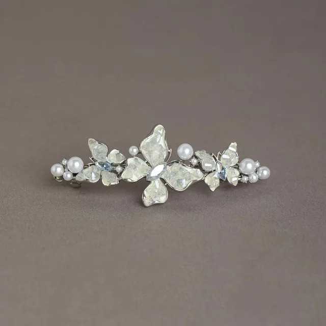 HIYAYZ Haarclip mit Perle und Schmetterling, Damen - Bild 1