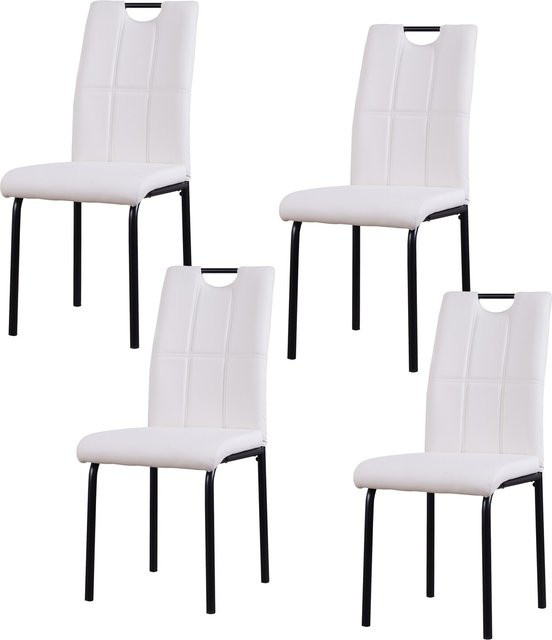 HTI-Living Stuhl Denton modern in Weiß mit Kunstlederbezug - Bild 1