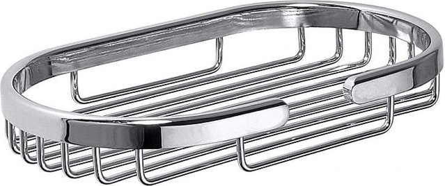 Brillantbad BYTRO Seifenkorb aus Messing in Chrom poliert, Farbe: Silber, B/H/T: 11,5 x 20,0 x 3,0 cm - Bild 1