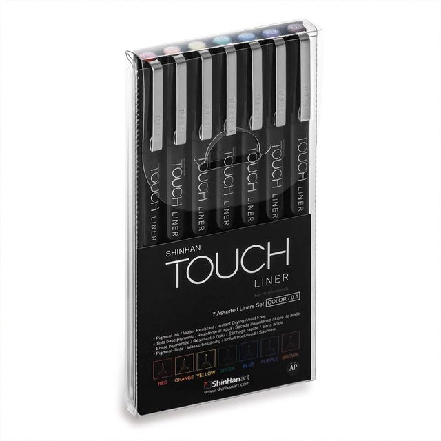 ShinHan TOUCH Liner Set pigmentiert mehrfarbig 0,1 mm für Profis - Bild 1