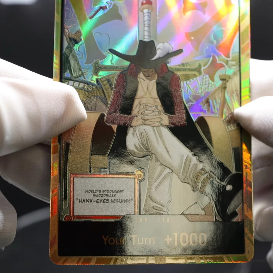 Bandai One Piece TCG Englische DON-Karte Golden Dracule Mihawk, 10-teiliges Set - Bild 3
