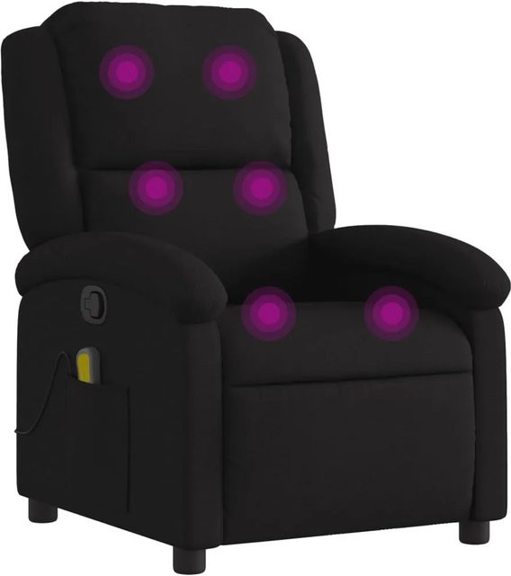 vidaXL Massagesessel Modell 1 in Schwarz mit Stoffbezug und Armlehnen - Bild 1