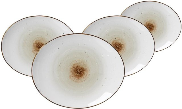 Ritzenhoff & Breker Speiseteller Cosmo aus Porzellan, 4er Set, Weiß/Multicolor, B: 26 cm, T: 21 cm - Bild 1